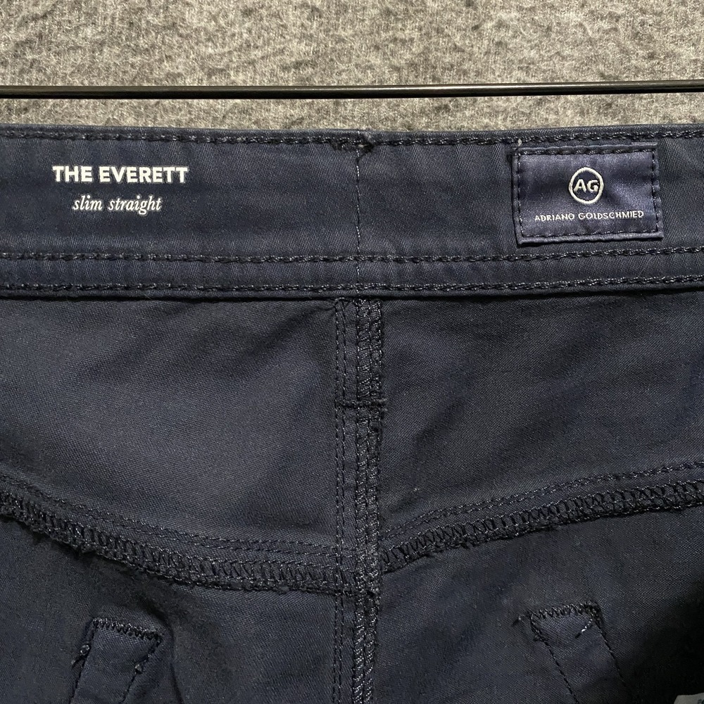 AG Adriano Goldschmied Everett‎ Jeans Mens 34x32 (34x27) Navy Blue Slim Straight - Picture 9 of 11